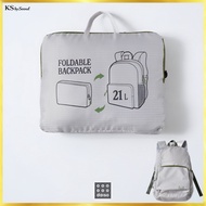 [Daiso Korea] Lightweight 21L Foldable Travel Backpack – Compact Storage, Spacious Daily & Short Tri