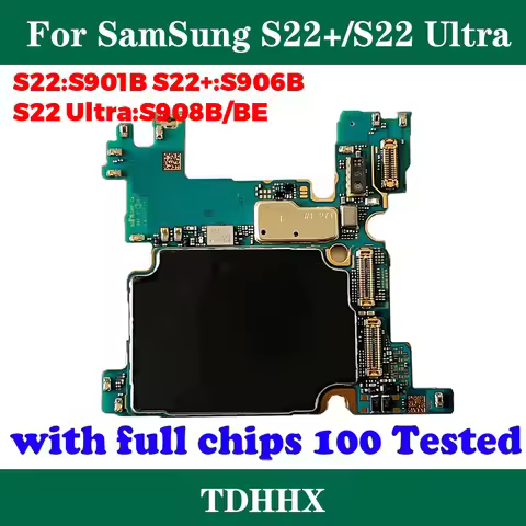 EU Version For Samsung Galaxy S22 Ultra S908B/BE S908E S22 S901B S22+ S906B Motherboard 128/256G Unl
