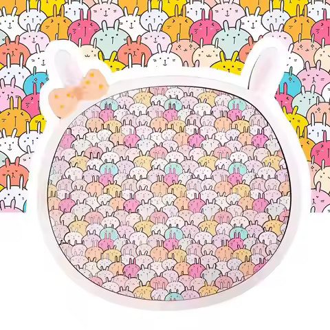 4 styles Wooden Puzzle Creative Gifts Stress Relief Puzzle Home Decor Rabbit Dog Snowman Cat Cartoon