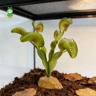 Artificial Venus Flytrap Reptile Terrarium Decor Fake Plant Tortoise Spider Frog Habitat