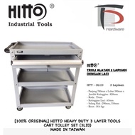 [100% ORIGINAL] HITTO HEAVY DUTY 3 LAYER TOOLS CART TOLLEY SET (3LID)