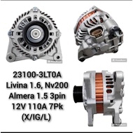 (23100-3LT0A) Alternator Nissan Livina 1.6, NV200, Almera 1.5 12V 110A 7PK