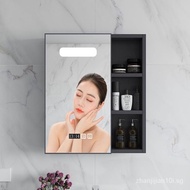 Bathroom Mirror Cabinet Smart Storage Organizer Mirror Box Defogging Makeup Mirror Storage Light Luxury Storage Cabinet Wall-Hung Cupboard