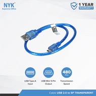 NYK USB to 5P Cable 60 CM / 1.5M Transparent