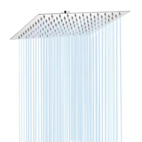 8/10/12 inch Rainfall Shower Head Stainless Steel Square Rain Shower Head Pressurized Big Shower Hea