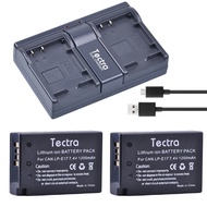 factory Tectra 2Pcs LPE17 Replacement Battery+ USB 2Channel Charger for Canon EOS M3 750D 760D  EOST