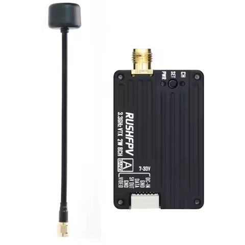 RushFPV 3.3G 2W VTX 8CH 2000MW Audio Video FPV Transmitter Receiver Module 7-30V for RC Remote Multi