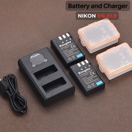 🇹🇭 KingMa Nikon แบตเตอรี่กล้องและแท่นชาร์จ ( EN-EL9 / ENEL9A )(​D40 D40X D60 D5000 D3000 Coolpix S27