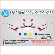 ◱ ✗ ◺ Bajaj CT100 Stock Sticker Decals