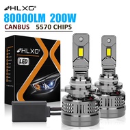 【Super Bright】HLXG H7 LED H11 H4 LED Canbus 200W 80000LM 9005 HB3 9006 HB4 9012 LED Headlight Turbo Tube H8 H9 Bulb 6000K Lamp Diode Auto Fog Light