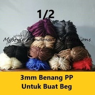 Benang PP 3mm Kait Beg  Benang PP China  PP Cina Benang PP Yarn Thread Cord PP 3mm Buat Beg  钩包尼龙线 B