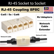 RJ-45 RJ45 Coupling 8P8C 1-to-1 Socket to Socket RJ45 Cat5/5e/Cat6 Ethernet Lan Cable Joiner Coupler