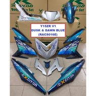 Cover Set Rapido Yamaha Y15ZR V1 V2 Dusk & Dawn Blue Accessories Motor Y15 Ysuku Blue Color Y15ZR / 