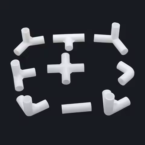 5Pcs Inner Diameter 12mm Straight Elbow 4-Way Tee Connector 60 90 120 135 Degree PVC Connector DIY W