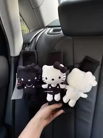 50th Limited Hello Kitty Car Safety Belt Cover Adjustable Car Shoulder Protector Pad Auto Accessorie