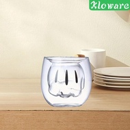 [Kloware] Double Walled Glass Cup Espresso Cup Girls Kids Adults Holiday