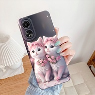 Oppo A78 4G 2023 Case - Fashion Cat Case - ZELORA - Oppo A78 4G Softcase - Oppo A78 4G Case - Oppo A