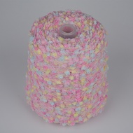 Gradient Dyed Full Polyester Big Ping Pong Yarn Pom Pom Yarn Polyester Ping Pong Yarn Chrysanthemum 