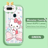 （Lokal Ready)Kartun Imut Pink Kitty Case Casing hp OPPO A12 A7 A5S A12S A11K A15 A15S A16 A16S A16K A16E A17 A17K A31 2020 Casing Terbaru Silikon Lembut Softcase TPU Cesing kesing Case hp Anti Gores Softcase Untuk Gadis