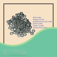 CONTENTS 50 PCS 3MM NUTS 3MM NUTS