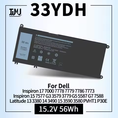 56WH 33YDH Laptop Battery for Dell Inspiron 17 7000 7778 7779 7786 7773 15 7577 G3 3579 3779 G5 5587