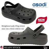 NEW PRODUCT - Asadi Heighten Flat Lady Clog Shoes 50363 | Kasut Baru Clog ASADI  [Ready Stock + Fast