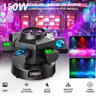 4/6-Arm Bee Eye Beam Laser LED Moving Head Stage Light Equipment Laser Light DMX512 For KTV DJ Disco