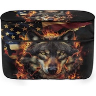 American Flag Wolf RV Propane Tank Cover Anti Dust Heavy Duty Cover for RV, Travel Trailer Sun Prote