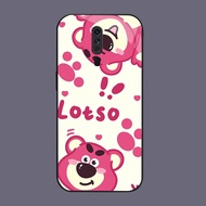 HW-9 Cute Strawberry Bear Glass Glass Casing for OPPO Reno A9X A9 A5 2F F11 2Z 2019 2020 Pro