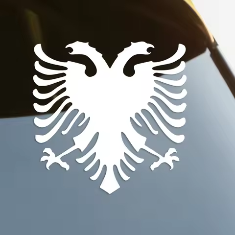 S61053 # Die-Cut Vinyl Decal Albania Car Sticker Waterproof Auto Decors on Car Body Bumper Rear Wind