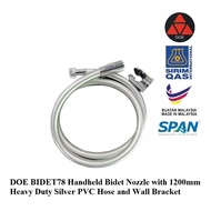 DOE Basic Bidet78 Hand Bidet cw Nozzle Head, Chromalux Hose & Bracket / Bidet Tangan