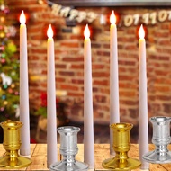 LED Glowing Long Candle Light / Flameless Lighting Candles / Ivory White Candle Lights for Christmas Day