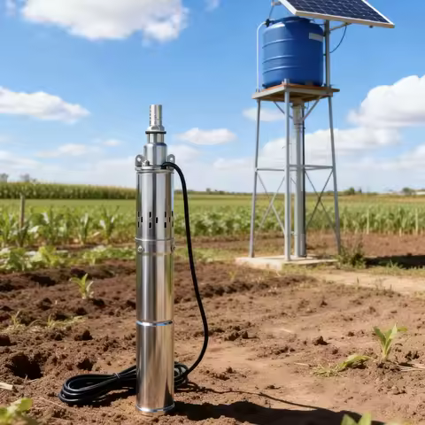 48V 1 HP Max Head 140M Solar DC Brushless Submersible Screw Pump for Ranch Stainless Solar Deep Well