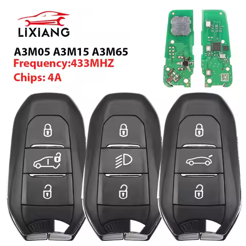LIXIANG New Aftermarket Can Change to A3M15 A3M05 A3M65 433MHZ 4A Chip FCC IM3A For 2020 Peugeot 500