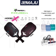 PROTECH MODEL X Pro Series Pickleball Paddle-USA Pickleball Approved-T800 Raw Carbon-FREE 2 BAGS