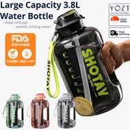 【SG Stock】SHOTAY 3.8L Large capacity Sport Tritan BPA free super big Water Bottle Outdoor Bottle