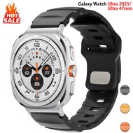 Fluororubber Silicone Sports Strap for Samsung Galaxy Ultra 2025 47mm Ultra 47mm Bracelet