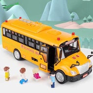 FUZOU Model Inertia Car, Ornaments Bus Shape Children School Bus Model, Car Model Vehicle Model High