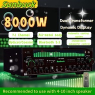 Sunbuck 7.1/7.0 Channel Power Amplifier Home Theater Karaoke Amplifier Bluetooth Stereo Surround Sou