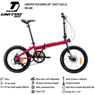 Folding Bike 20 inch united pact shimano 8 speed alloy Disc Brake discbrake Adult And Teenage ank high quality sni new