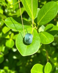 冰種 天然翡翠 緬甸 A玉 玉鐲 • 花青飄花翡翠單珠鼓珠吊墜