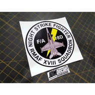 TUDM / RMAF 18th Squadron FA-18D Hornet Car Decal Sticker