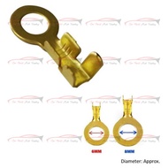 Clip - Ring Terminal Clip Wire Universal Gold Brass Car Round Terminal Wire Connector Hole 6mm / 8mm