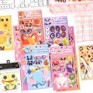 (6pcs/ Pack) Cute Children Puzzle Sticker Animal Costume Change Sticker