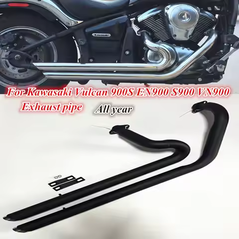 For Kawasaki Vulcan 900 S VN900 EN900 S900 All Years Motorcycle Straight pipe Exhaust System with de