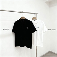 T-SHIRT POLO BIGSIZE JUMBO MEN'S PIQUE MATERIAL OLD MONEY COLLAR T-SHIRT HIGHEST 2XL 3XL 4XL 5XL 6XL