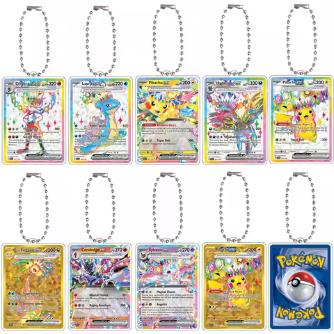 Pokemon Sylveon Lapras Hydreigon Exeggutor Cinderace Flygon Ex Game Collection Card Acrylic Pendant 