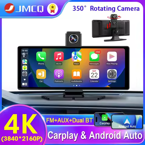 JMCQ 10.26" Car Intelligent Screen With 4K 350° Rotation Dash Cam Wireless CarPlay & Android Auto AU
