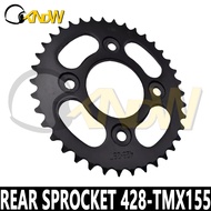 Rear Sprocket 428 - TMX155 (34T 36T 38T 40T 42T 45T) Rantai 428