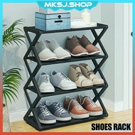 4 Tiers Shoes Rack Rak Kasut Murah Shoe Shelf Indoor Outdoor Shoes Storage Organizer Simple Multi-La